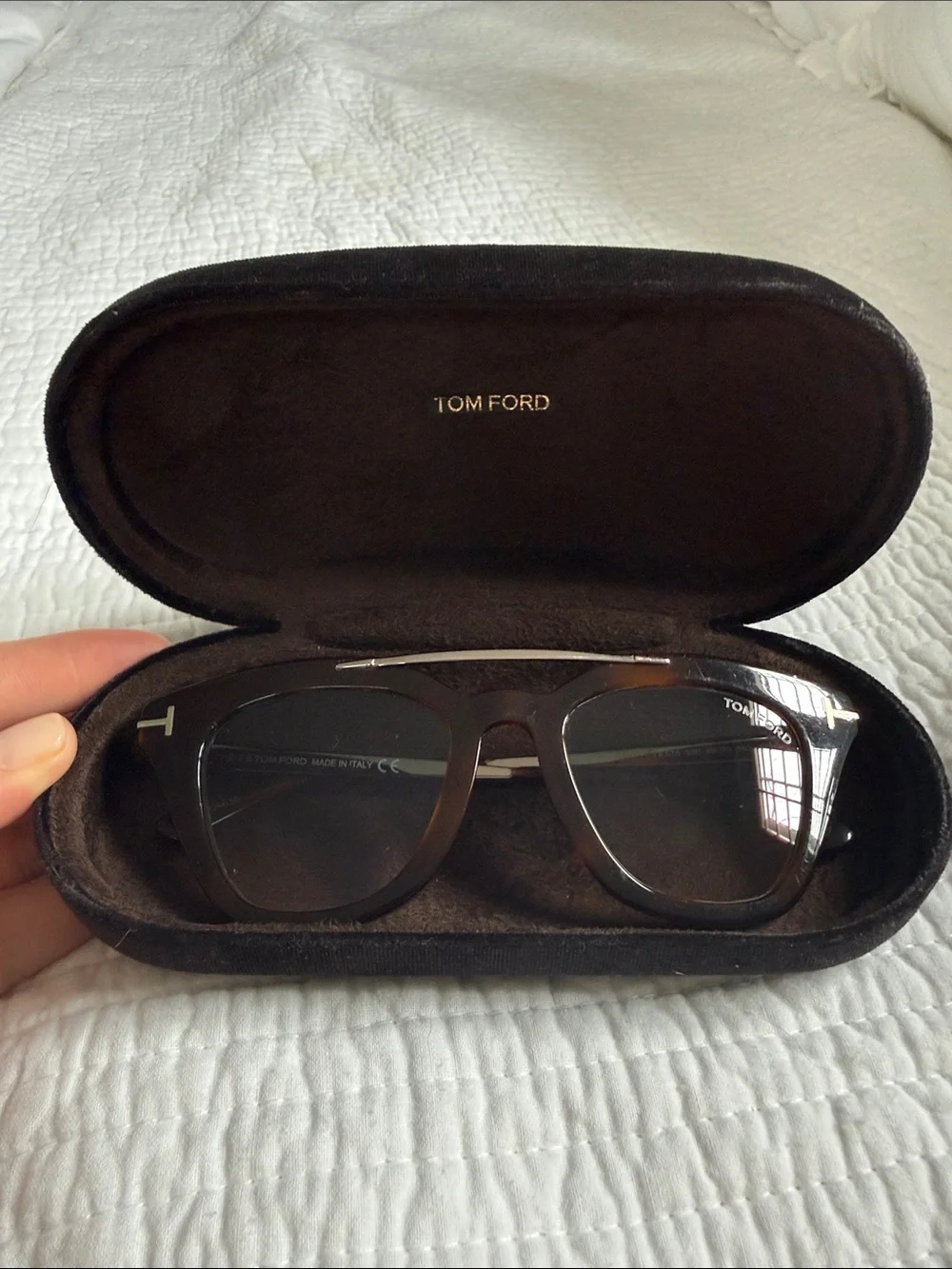 Tom Ford Tortoiseshell Sunglasses with Gradient Lenses - Picture 9 of 10
